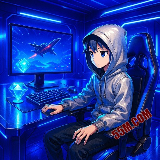 Imagem promocional da 55M mostrando a plataforma e suas vantagens