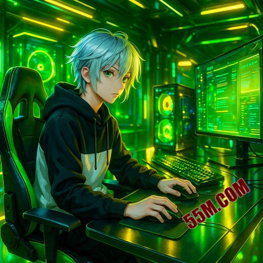 Imagem promocional da 55M mostrando a plataforma e suas vantagens