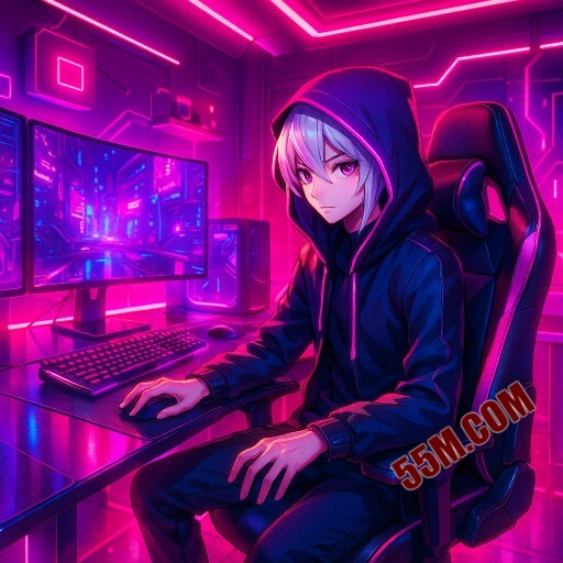 Banner promocional da 55M evidenciando segurança e atualizações de jogos