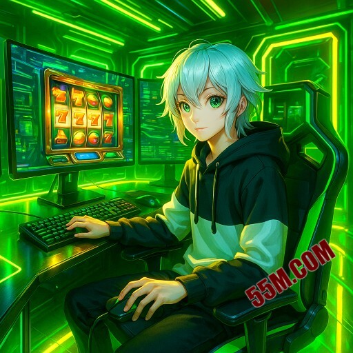 Imagem promocional do 55M mostrando sua interface móvel